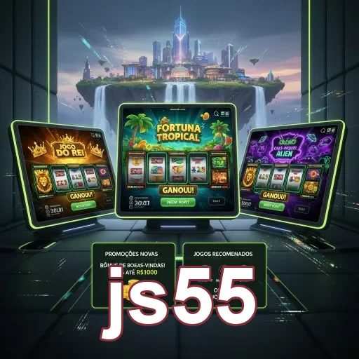 Imagem de um jogador usando o app js55 em um dispositivo móvel